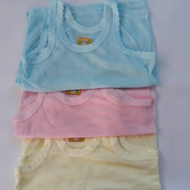 6 Pcs Singlet Anak Murah - Pakaian Dalam Anak Laki Laki / Perempuan - Mix Warna dan Putih