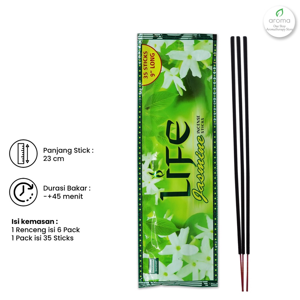 Dupa India Aromaterapi Pouch Plastic - Darshan Life Jasmine 35 Sticks