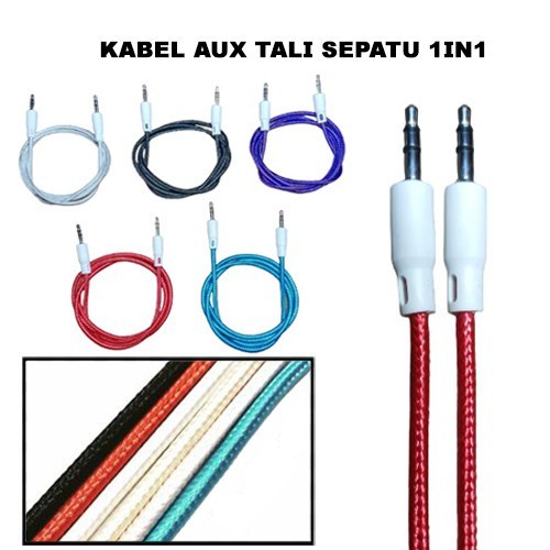 Kabel Audio AUX Jack 3.5mm Panjang 100cm 1m HP Android Speaker - Ungu
