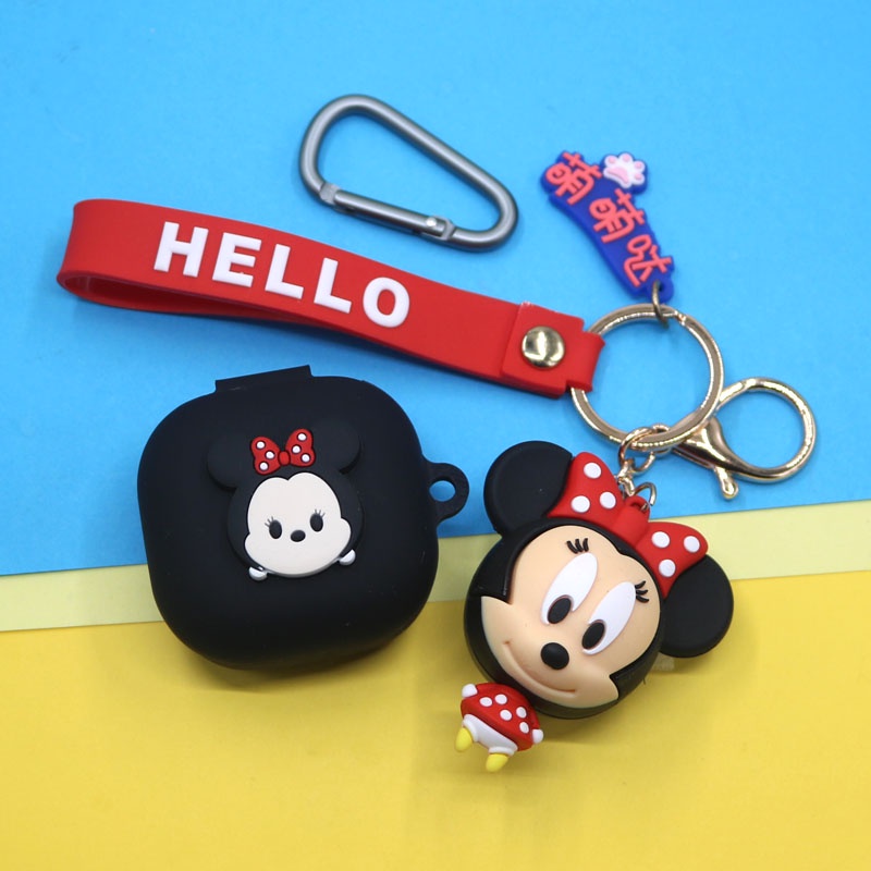 Case Pelindung Earphone Wireless Bluetooth Desain Minnie Untuk Samsung Galaxy Buds Live / Buds Pro