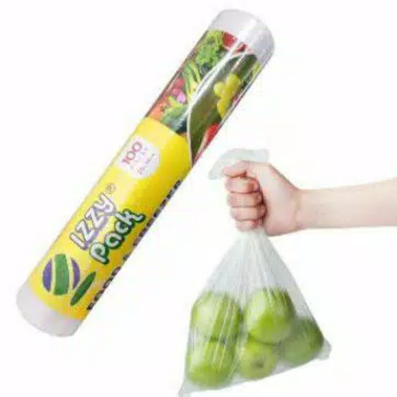 KANTONG PLASTIK BUAH MODEL ROLL / Plastik HD Roll Buah Sayur Plastik Foto Copy UK 25X38 CM