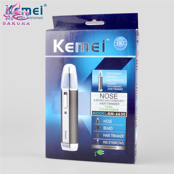 KM-6630 Alat Cukur Elektrik Jenggot Kumis Bulu Hidung 4 in 1 Kemei - SOSOYO