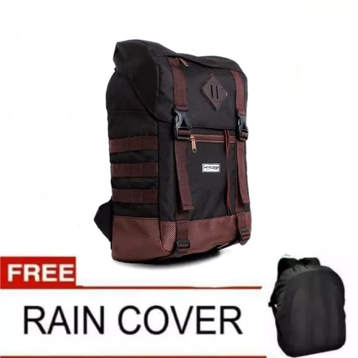 TAS BACKPACK FASHION PRIA WANITA / TAS KULIAH / TAS LAPTOS / SEKOLAH - Hitam