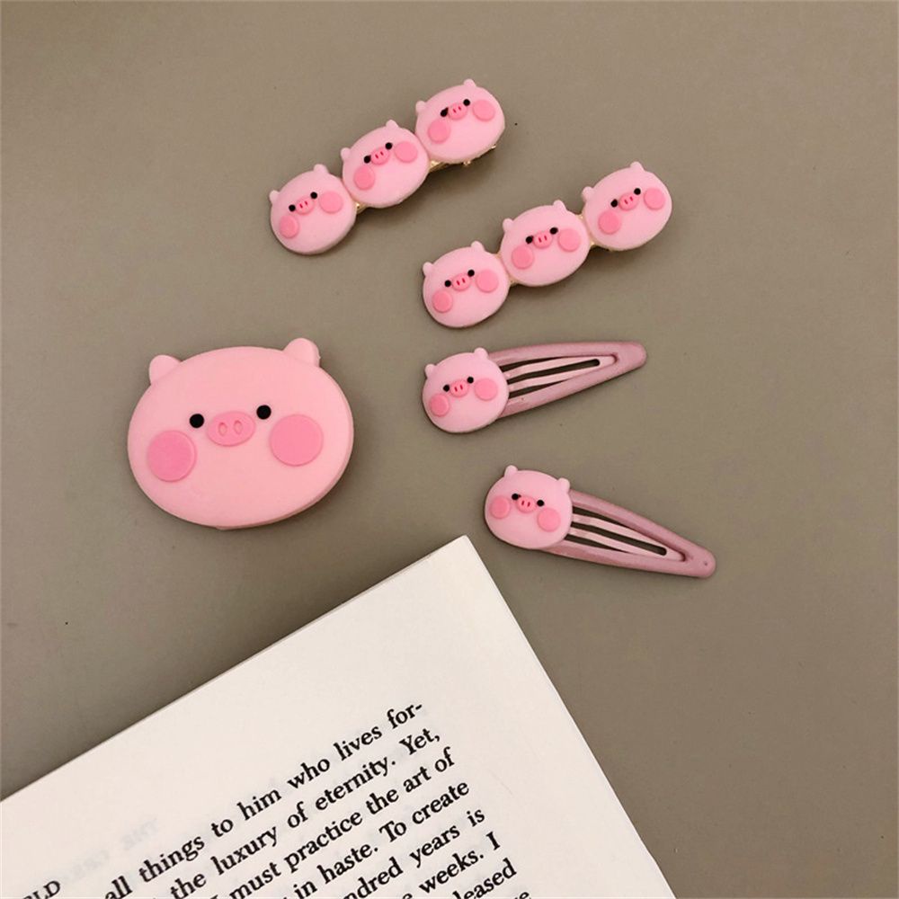 TOP for Women Girl Side Clip Cute Hairpins Hair Clip Hair Accessories Pink 2021 New Pig Bangs Clip