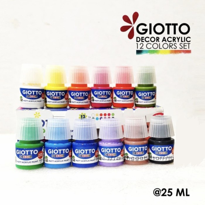 

Hadir Giotto Decor Acrylic Set 12 Warna - 25 Ml Cat Acrylic Bagus