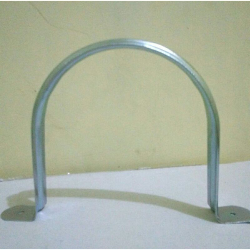 Klem pipa besi 4"in/Klem Omega Galvanis 4 inch/Klem besi 4 in