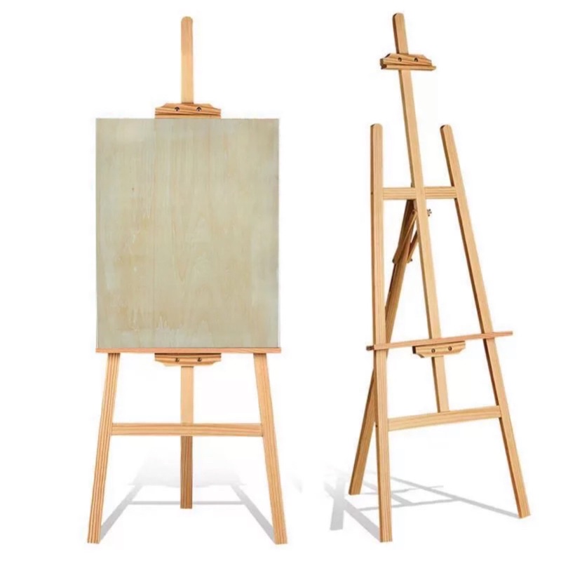 

Easel Besar Kanvas Lukis Naik Turun Berkualitas Kayu Pinus Preminum
