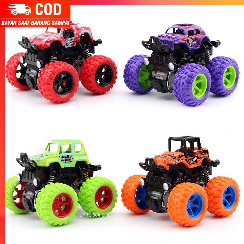 (100% BARANG ORI) Monster Zap Mainan Mobil Jip Off Road 4 Drive Inertial Bigfoot - JW689