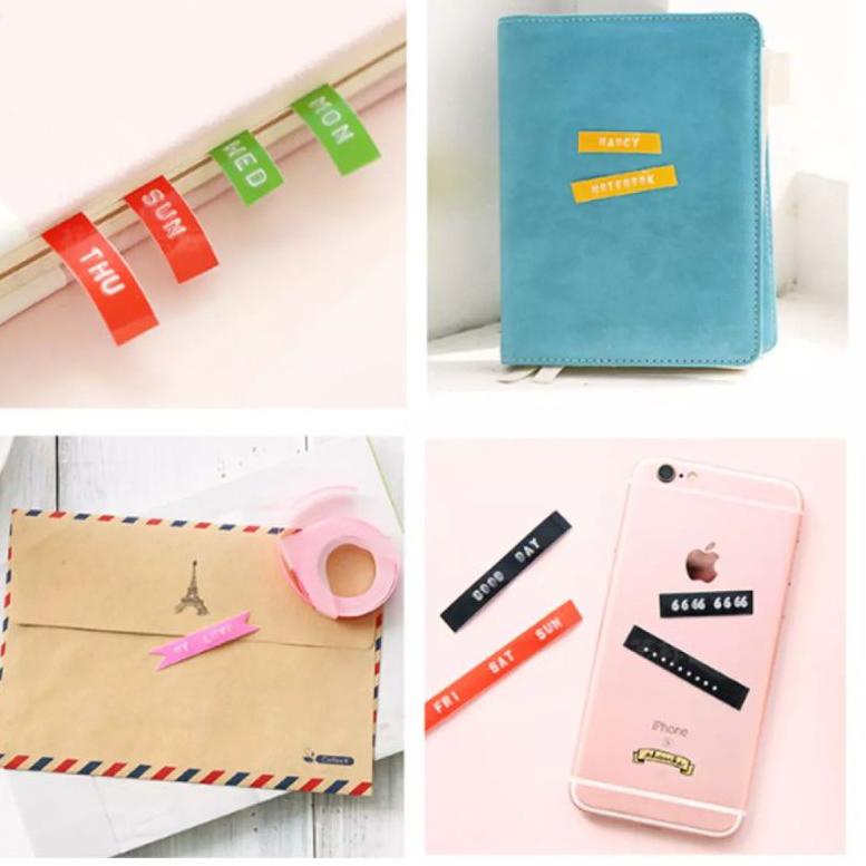 

[KODE PRODUK VDIOW9974] Refill Tape Laber Maker merk Cidy emboss 3m x 9mm - BASIC COLOR (HARGA GROSIR)