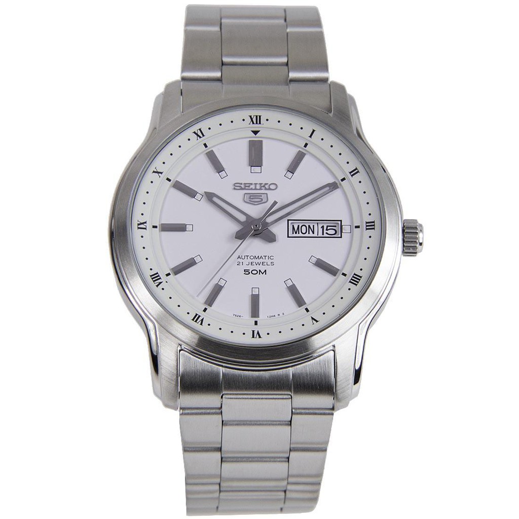 Jam Tangan Pria Seiko 5 SNKP09K1 Strap Stainless Steel Silver SNKP09