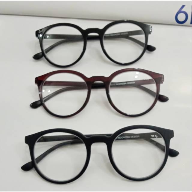 Kacamata plus Baca bulat model terbaru