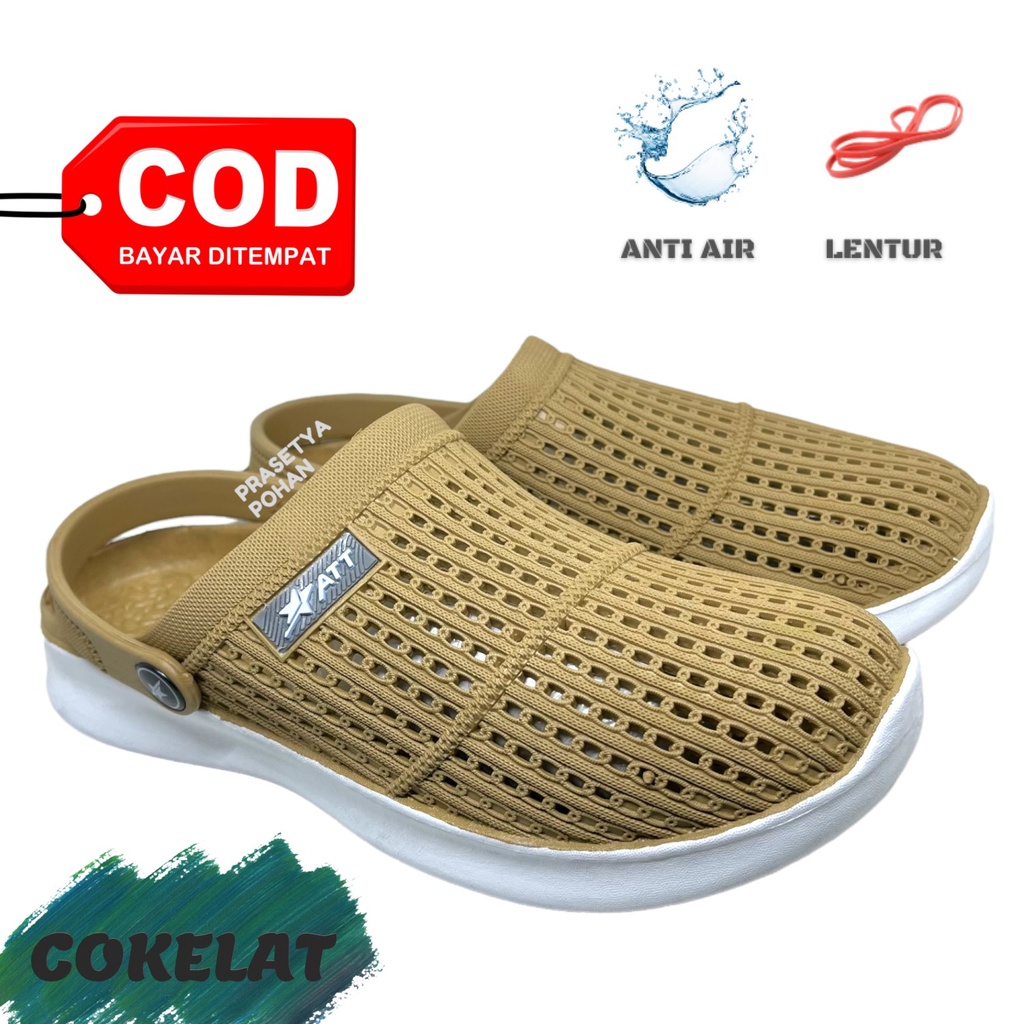 Sandal Wanita Slide Anti Air dan Lentur Tali Belakang - Sendal Slop Wanita Slip On V-62