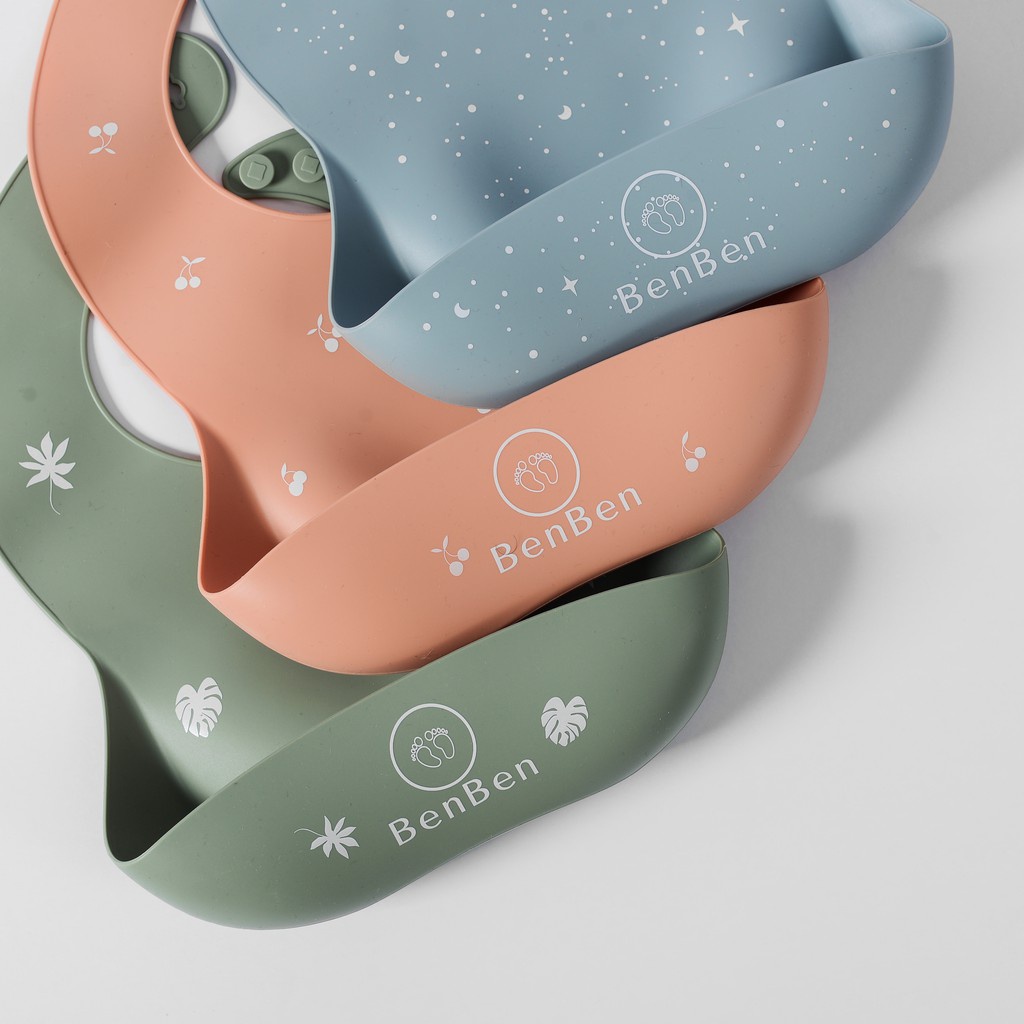 BENBEN SILICONE BABY BIBS PATTERN