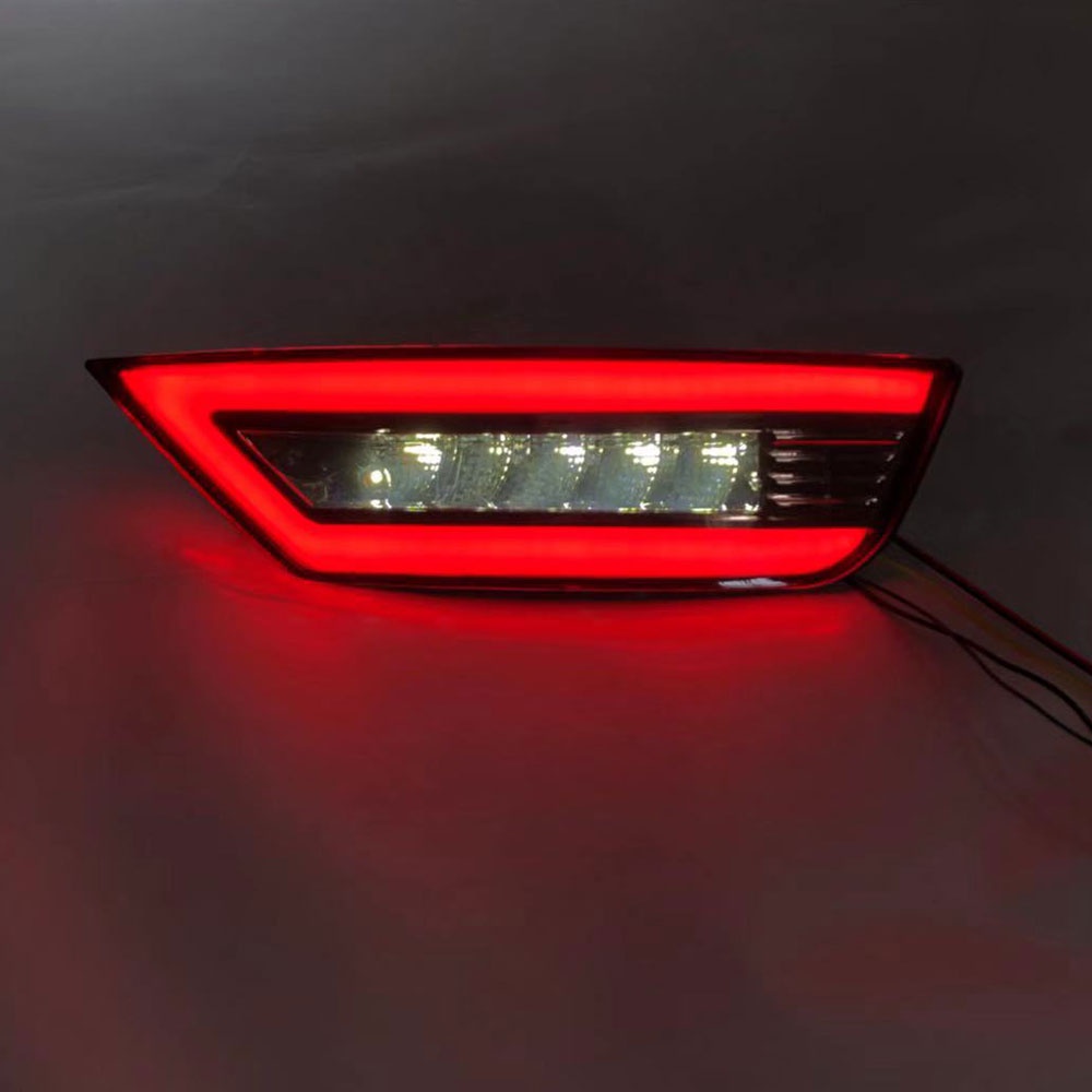 2pcs 4fungsi Reflektor Lampu Bumper Belakang Mobil Untuk Ford Ecosport 1st 2nd Gen. 2013 - 2021+Back Lights Warning Lampu Rem