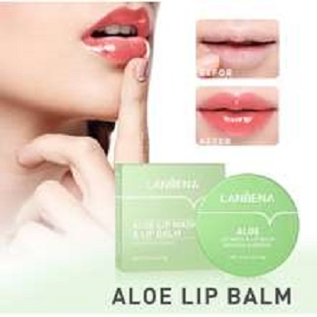 LANBENA Aloe Vera Lip Mask Balm- Melembabkan Repairing Plumping Hydrating Nourishing Exfoliating Smoothing Diminishing Lip