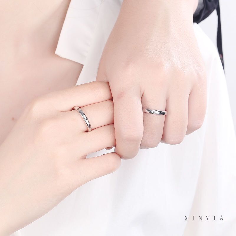 Cincin Pasangan Matahari Dan Bulan Cincin Copule Disesuaikan Hadiah Korean Fashion Ins