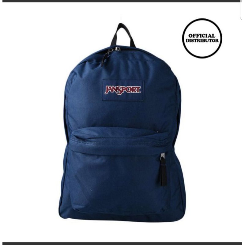 Tas jansport superbreak navy (original) Shopee Indonesia