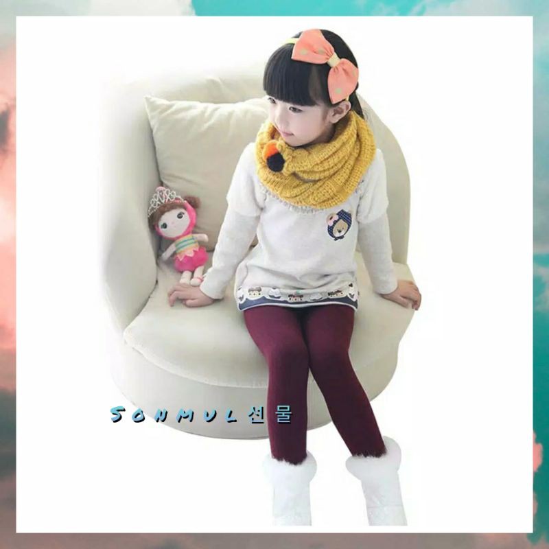 KIDS GIRLS WINTER THERMAL LEGGING IMPORT CELANA LEGGING ANAK MUSIM DINGIN