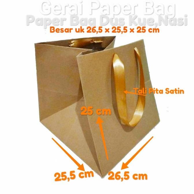 

(TERLARIS) Sale Paper Bag / Paperbag Dus Kotak Box Kue Snack Kado Berkualitas