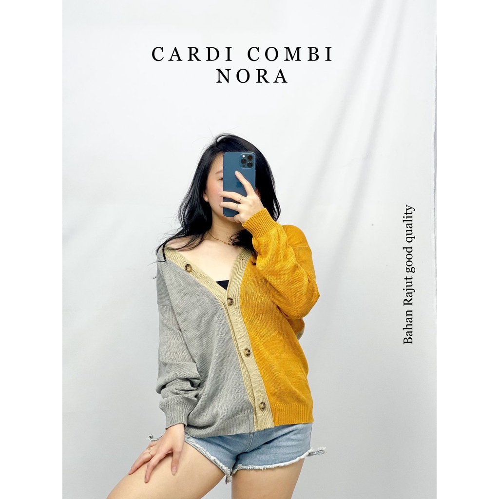 HOPYLOVY -  Cardigan Rajut Wanita Combi Nurfida