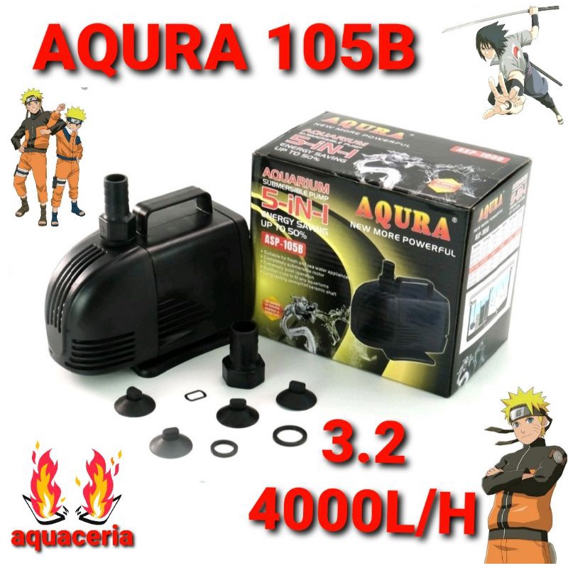 AQURA 105 B POMPA CELUP AIR AQUARIUM KOLAM POWER HEAD 105B