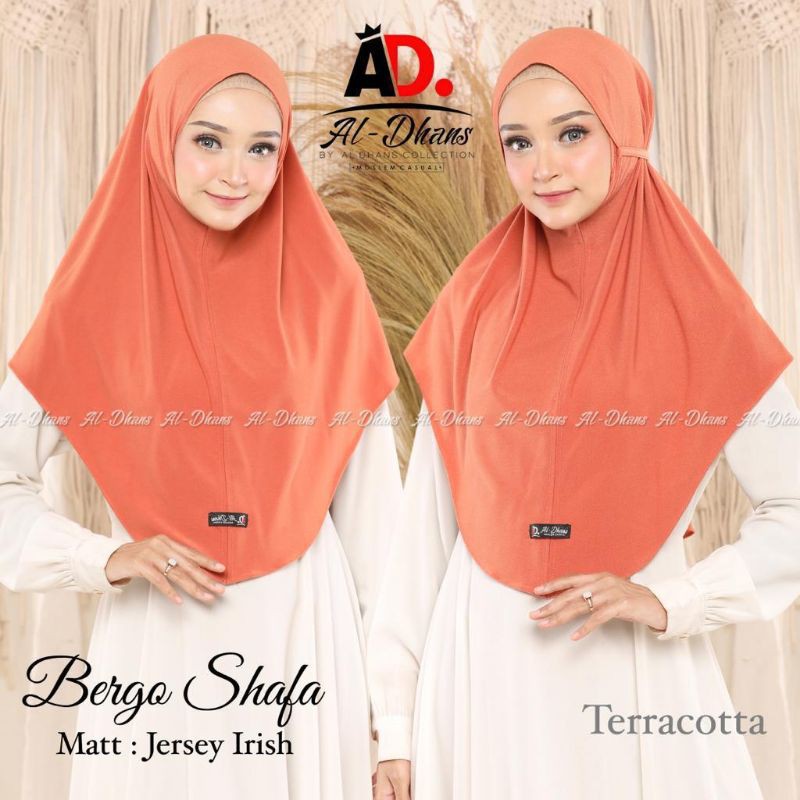 (AL-DHANS BERGO NON PED) •• Jilbab Bergo SHAFA AL-DHANS // Jilbab Instan ori Aldhans