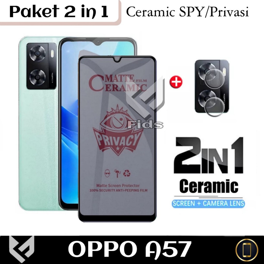 (PROMO Paket 3IN1) Case OPPO A57/A77s 4G Softcase Black Matte Free Anti Gores Layar &amp; TG Camera Belakang Hadnphone