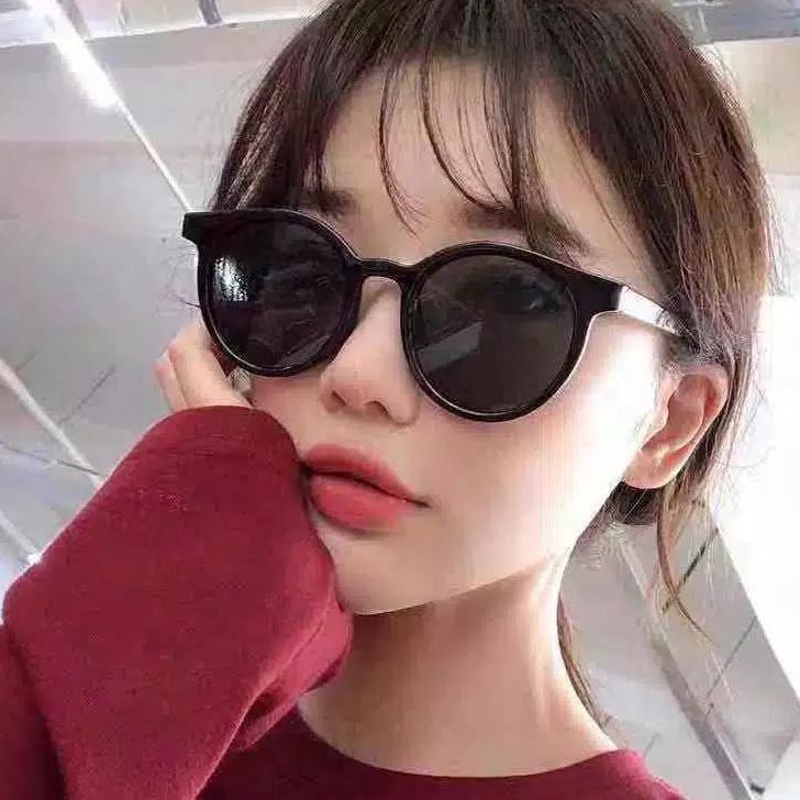 1.1 Promo Brand Korean INS Hot Fashion Bulat Mata Kucing Kacamata Hitam Wanita/Pria Sunglasses