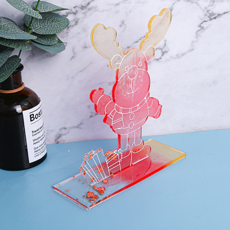 SIY  Christmas Theme Epoxy Resin Mold Xmas Elk Silicone Mould DIY Crafts Home Party Table Decor Ornaments Casting Tools