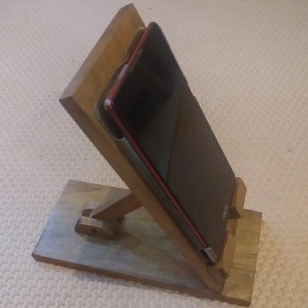 Phone holder Stand Holder Tablet / Handphone  Penyangga/tempat handphone kayu