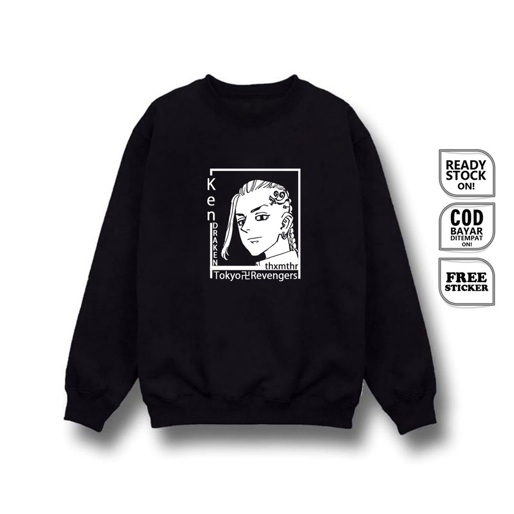 SWEATER CREWNECK DRAKEN KEN RYUGUJI TOKYO REVENGERS TOKYO MANJI TOUMAN MIKEY MANJIRO TAKEMICHI SIGN