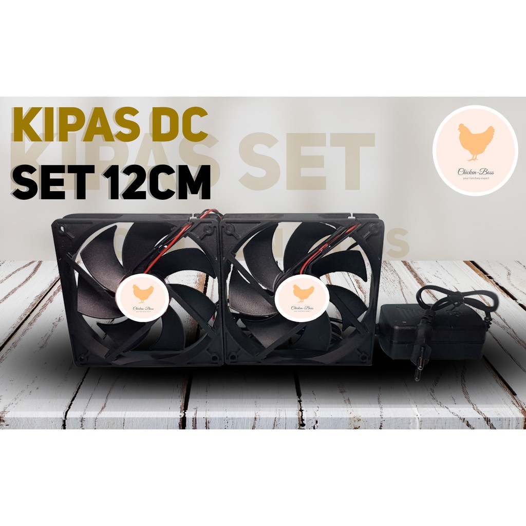 Fan Kipas Set 12cm dengan Adaptor untuk Mesin Tetas Telur