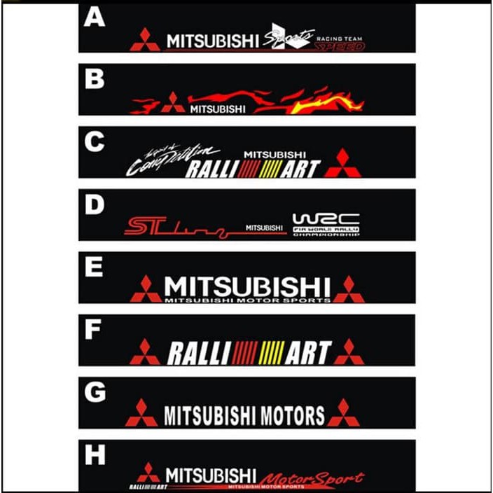 sticker mitsubishi windshield sticker mobil mitsubishi kaca depan