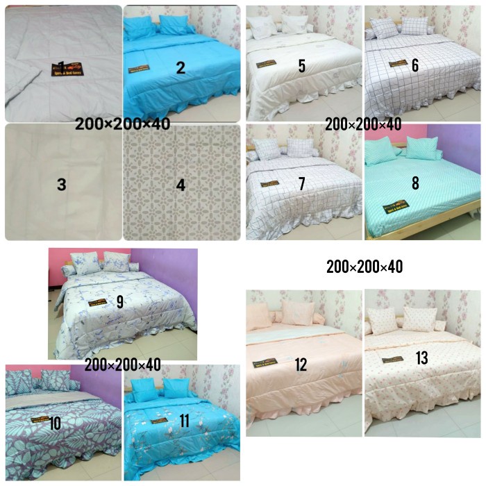 sprei perca my love ukuran 200x200 extra king size tinggi 40cm