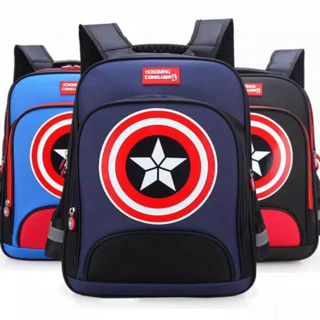 TAS RANSEL CAPTAIN AMERIKA IMPORT/TAS RANSEL ANAK LAKI LAKI MARVEL/TAS ANAK COWOK CAPTAIN AMERIKA SD