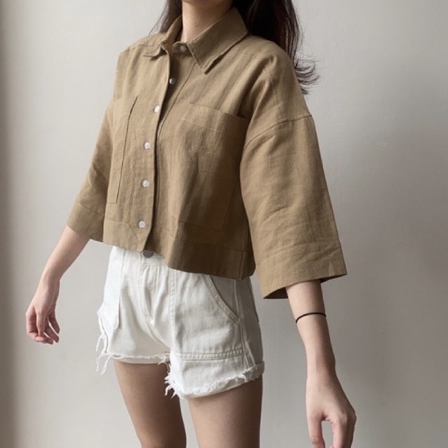 Daliah Top / Kemeja Crop Top / Kemeja Wanita / Crop Top/ Kemeja Crop