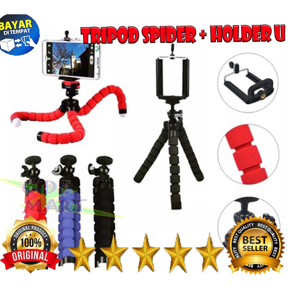 Tripod Spider - Tripod HP Murah - Tripod Mini HP - Tripod Gorila Mini - Tripod Handphone Holder