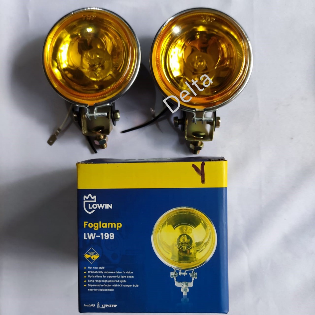 Lampu kabut FogLamp Lampu Tembak H3 bulat 12volt 2pcs putih/kuning