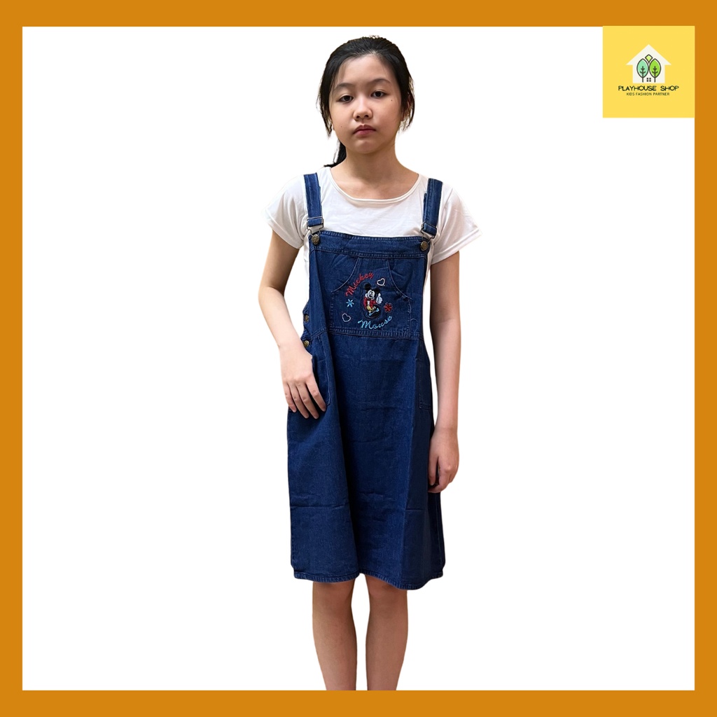 Baju Kodok Overall Jeans Anak Perempuan Remaja Umur 6-12 Tahun