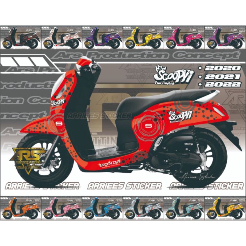 Decal sticker new scoopy prestige 2022 fullbody all new scoopy 2020 2021 2022 dekal stiker scoopy pr