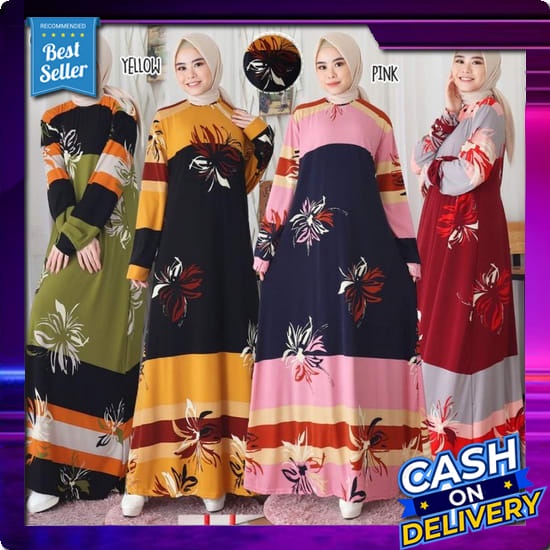 Danisa Maxy Baju Pakaian Fashion Muslim Wanita Gamis Perempuan Remaja Dewasa Orang Tua Kekinian Dres