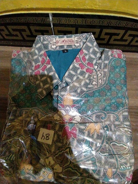 Baju Kemeja Batik Kemeja Premium Solo Pria Cowok Slimfit Slim Fit Modern Lengan Panjang Arb 074