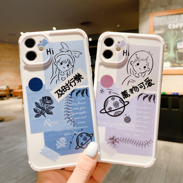 LF| Casing HP OPPO A53 A33 Reno 3 A52 A92 A5 A9 A91 A31 2020 A3s A11K A57 A39 A83 A5s A7 A12 A37 A37f Neo 9  F1s F1 Plus F9 Pro F11 Realme 2 Pro C1 U1 Cute Girl Camera Lens Protector Soft Phone Case-6
