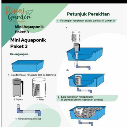 Bell Siphon dengan Baki media Tanam Aquaponik