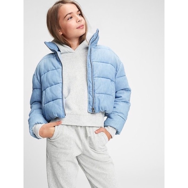 GAP Denim Puffer Jacket
