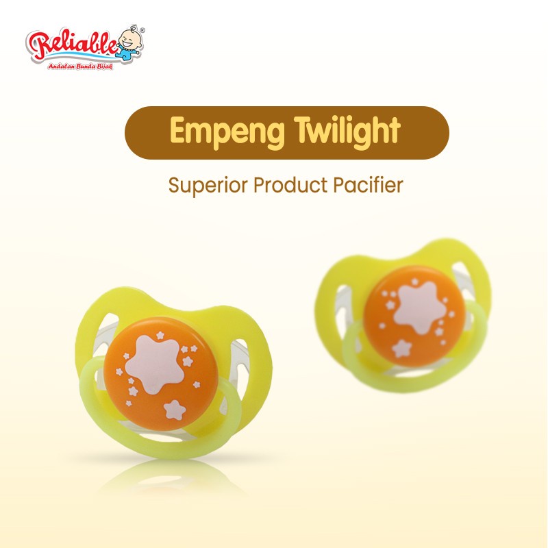Reliable Baby Empeng Twilight - Pacifier Soother Bayi Empeng Gepeng Ada Tutup / Glow In The Dark