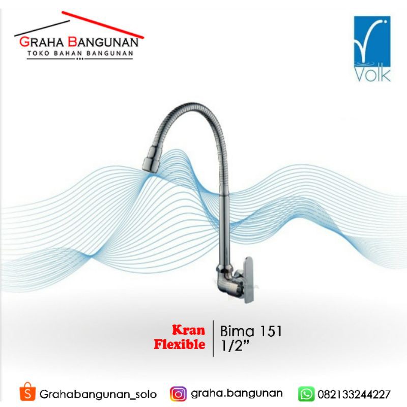 KRAN ANGSA FLEXIBLE VOLK BIMA 151 / KRAN BAK CUCI PIRING
