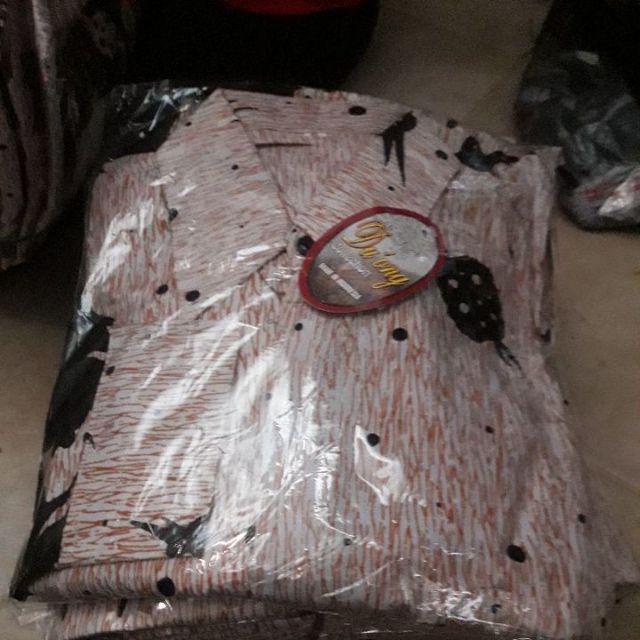 Bswart Batik Hrb026 Kenongo Hem Panjang Padi Pekalongan M L Xl Batik Pria Murah Modern Grosir