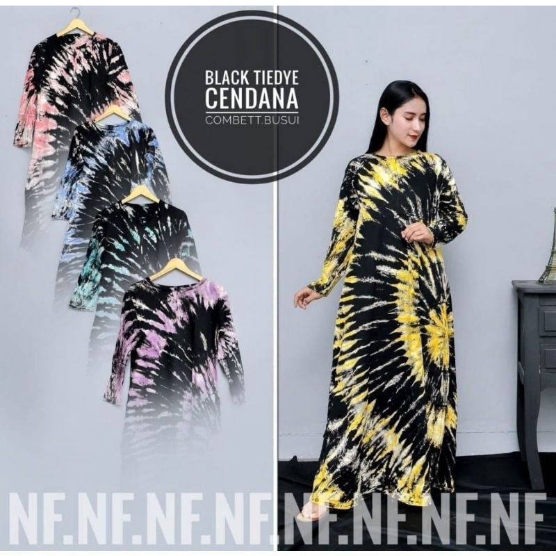 GAMIS HITAM CENDANA,DRESS KAOS HITAM CENDANA