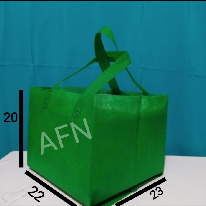

NEW tas spunbond box 22x22 - hijau muda